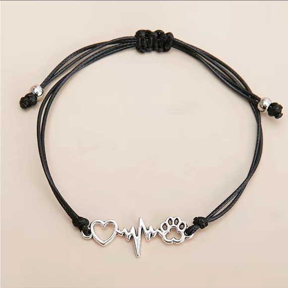 BOGO FREE Love Paw 🐾 Black Adjustable String Bracelet - Picture 1 of 1